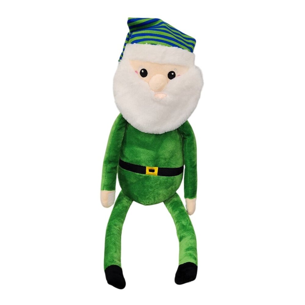Huntington Home Santa Christmas Holiday Plush Stuffed Toy Hook & Loop Hand Feet